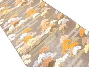 ヱ霞に松模様織出し袋帯